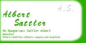 albert sattler business card